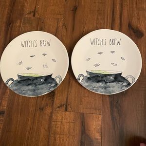 Rae Dunn set 2 witch’s brew salad plates